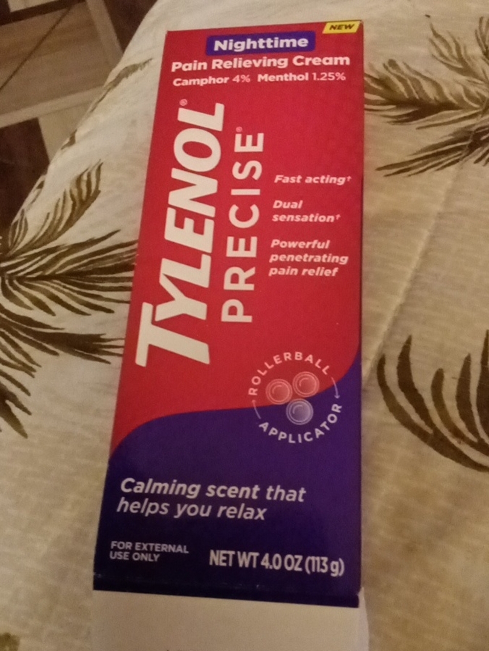 Tylenol Precise Nighttime Pain Relieving Cream - Red & Purple